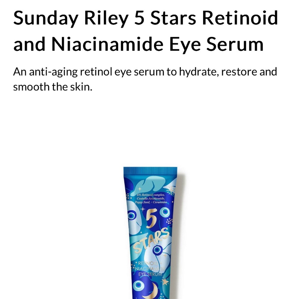 Sunday Riley 5 Stars Retinoid and Niacinamide Eye Serum